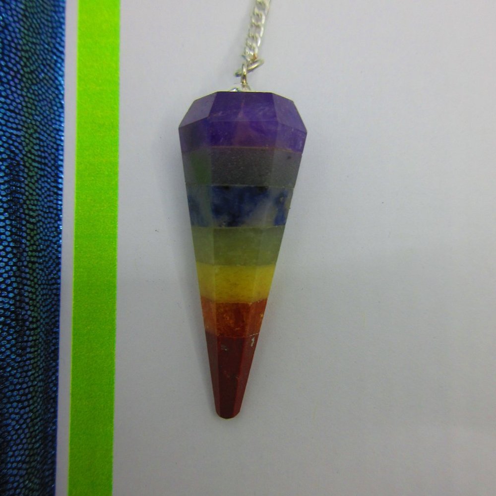 Chakra Gemstone Pendulum Dowsing Tool Semi Precious